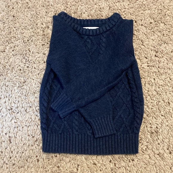 Old Navy Navy Blue Cable Knit Pullover Sweater - Picture 4 of 4